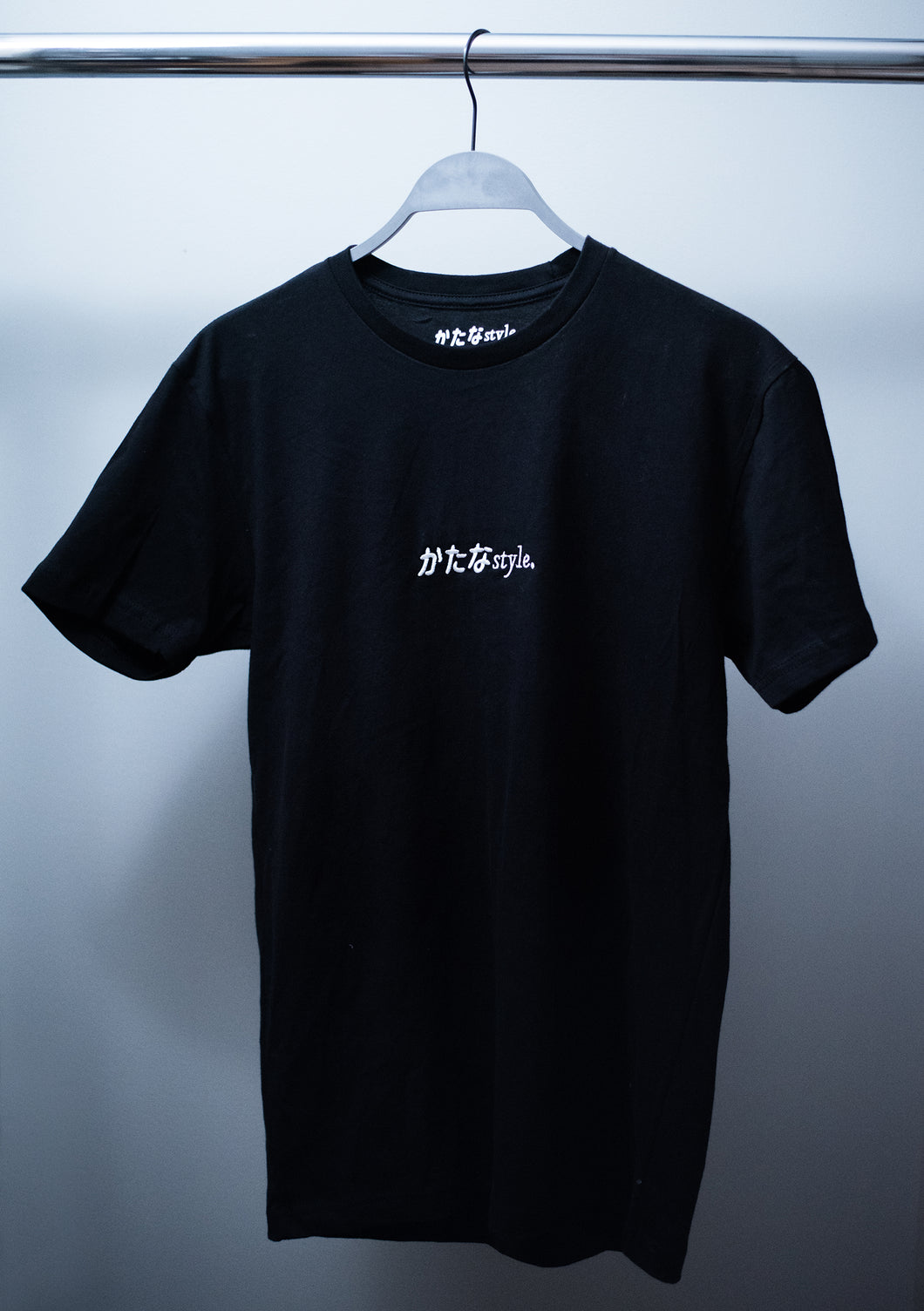 KATANA STYLE EMBROIDERED CREWNECK TEE (BLACK)